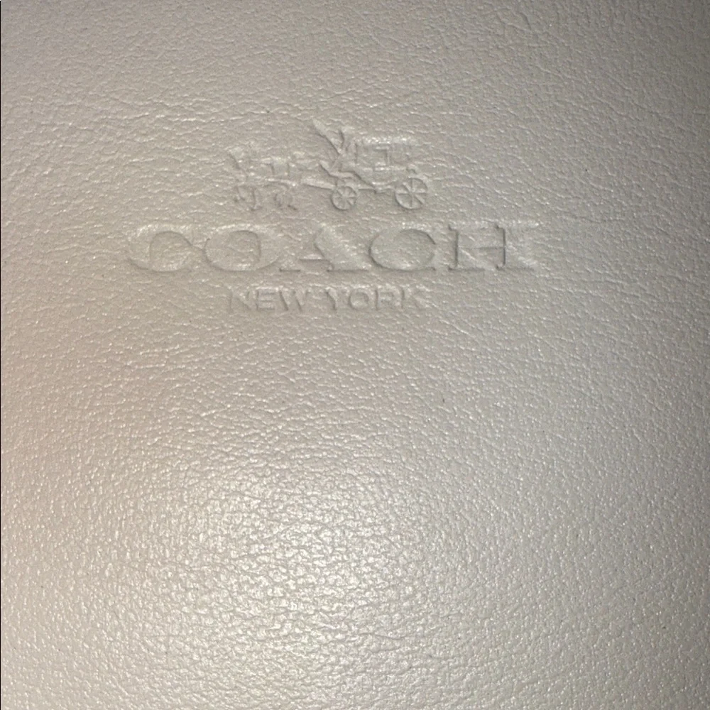 Coach Canyon Quilt White Crossbody Bag with Embellishments-EUC